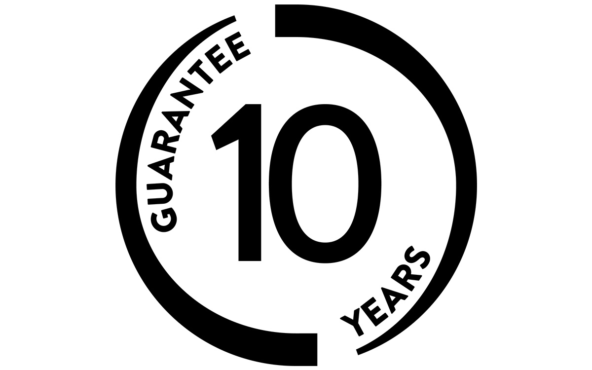 SYSTEM GUARANTEES FOR 10 YEARS